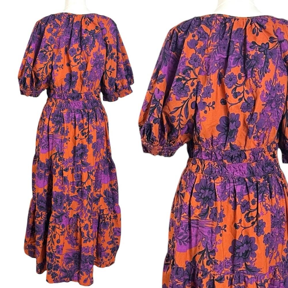 Anthropologie The Somerset Maxi Dress: Puff-Sleeve Edition Size Large Floral - Picture 9 of 14